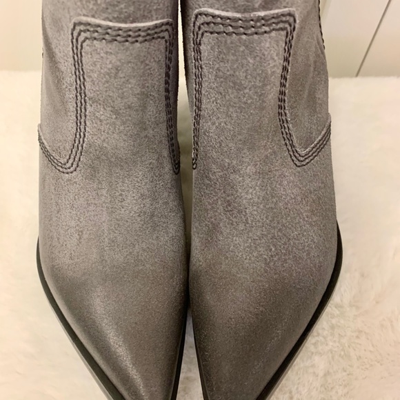 DIESEL ‘D-WEST HB' Gray Wedge Boots Size US7/EU37 DIESEL Leather - Picture 13 of 16
